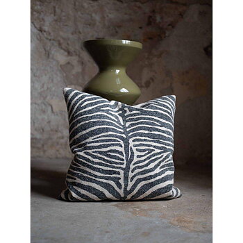 Zebra kuddfodral svart