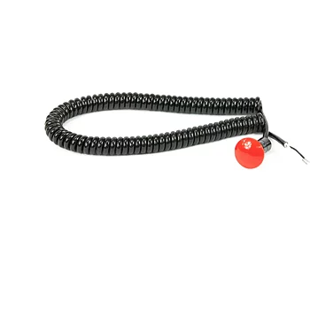 Motion Raceworks Momentary Large Mushroom Push Button w/6' Wound Cord (Red)