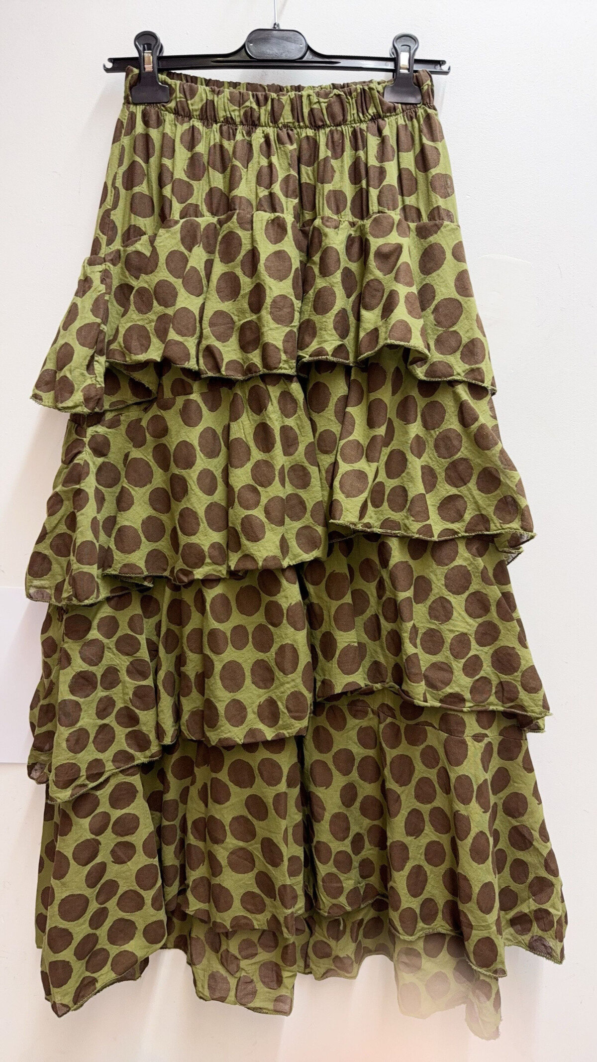 Polkadot skirt khaki - 2