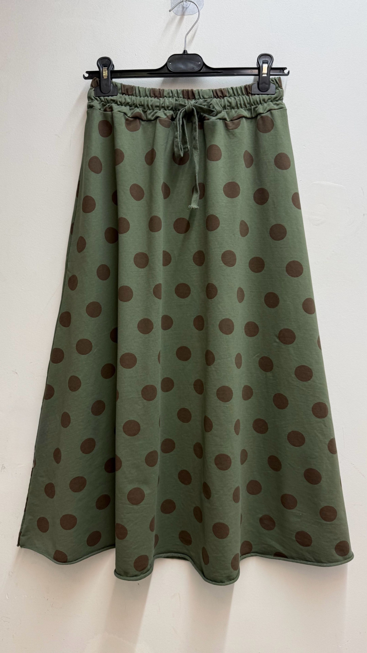 Polkadot skirt khaki - 2