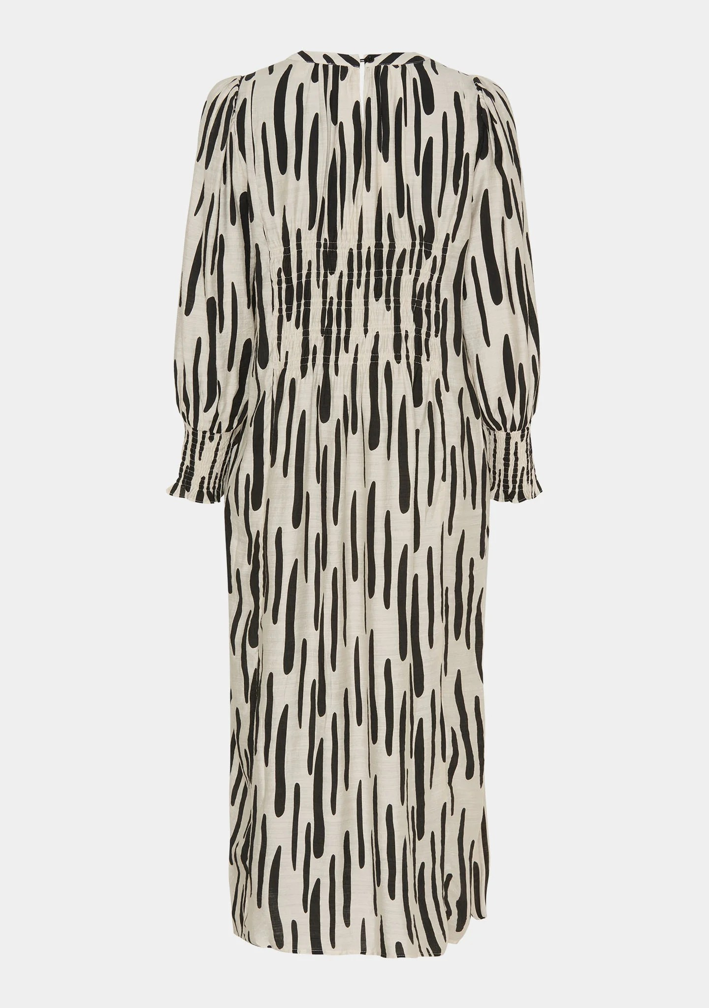 Ane Smock Dress - Black Brushstrokes - Isay - 5