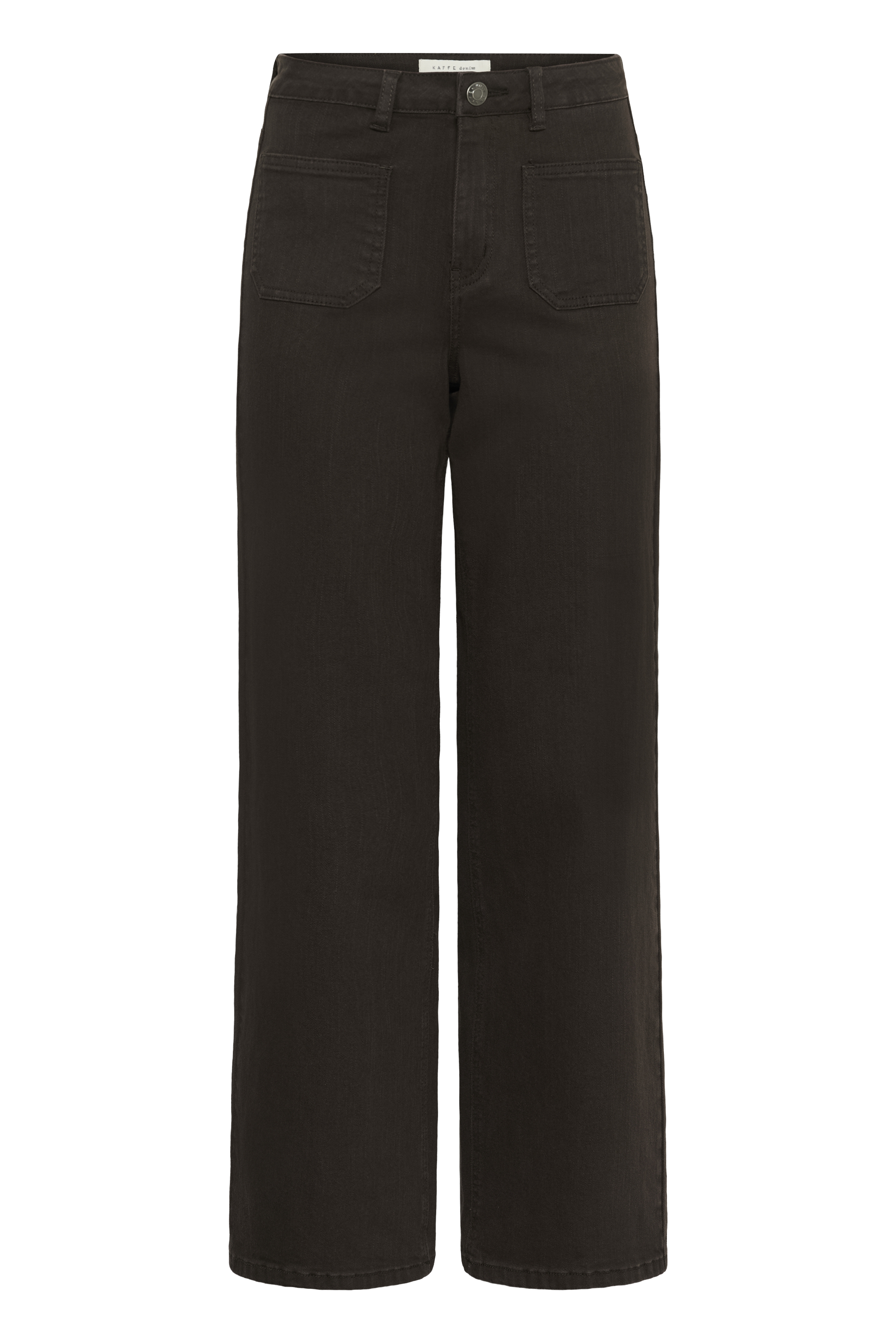 KAbrook HW Regular Fit Jeans Coffee Bean Bruna jeans med framfickor - 6