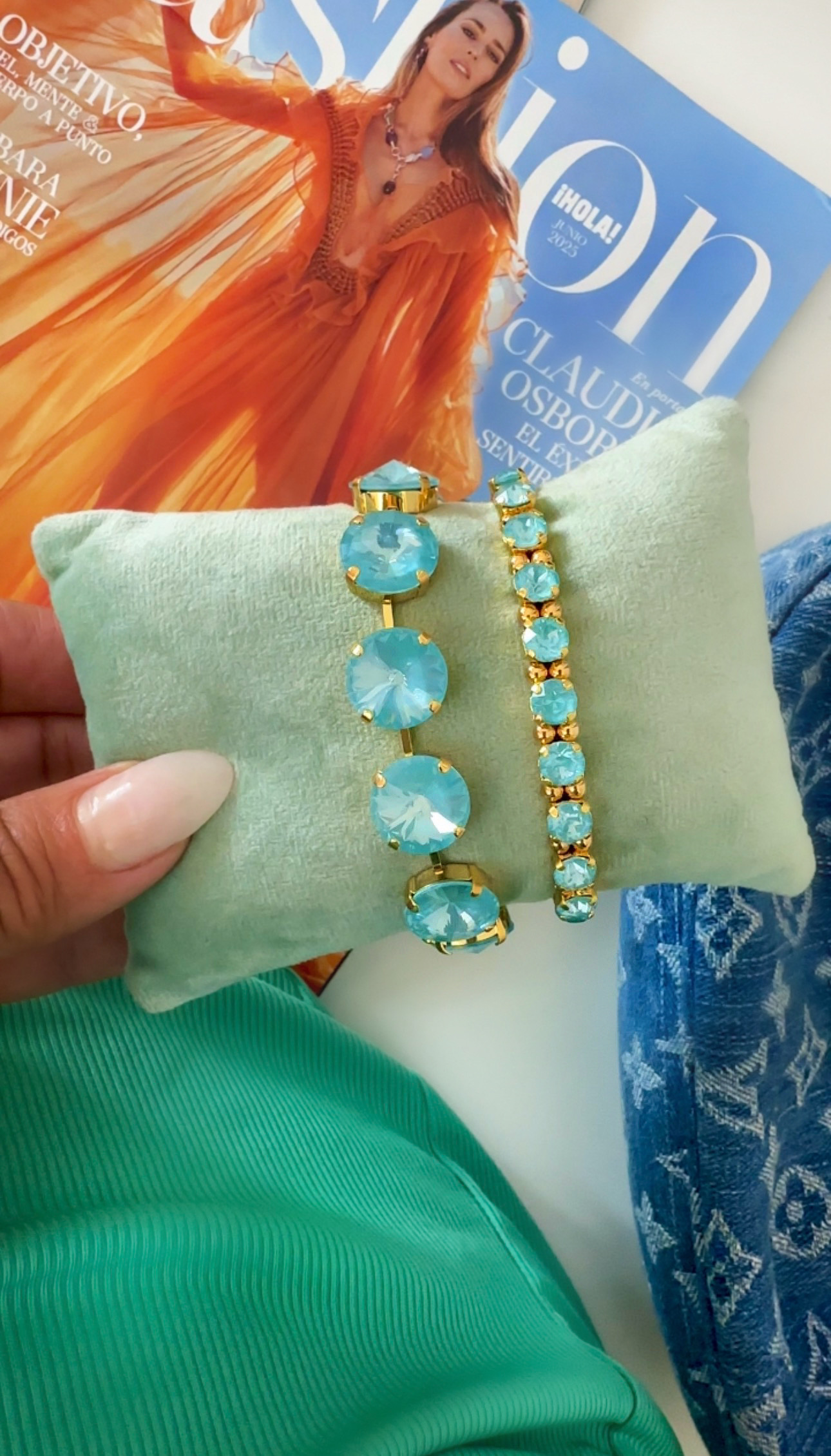 Armband Angelina Paradise Blue Lux Gold - 2