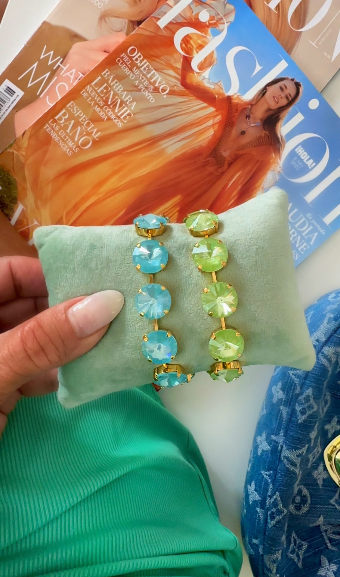 Armband Angelina Paradise Blue Lux Gold