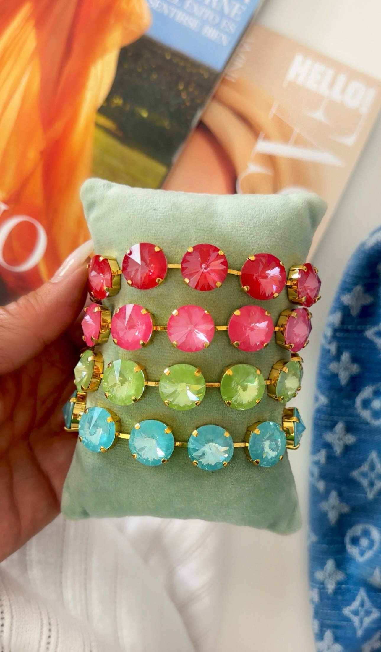 Armband Angelina Paradise Blue Lux Gold - 3