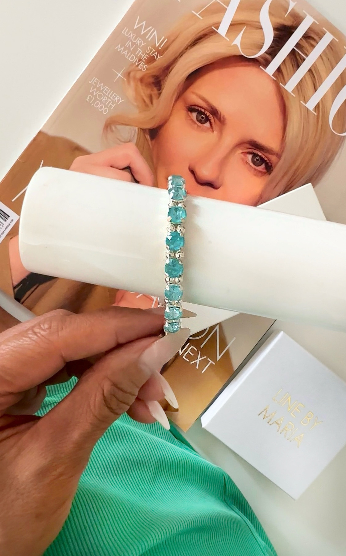 Armband Maxine Paradise Blue Lux Silver
