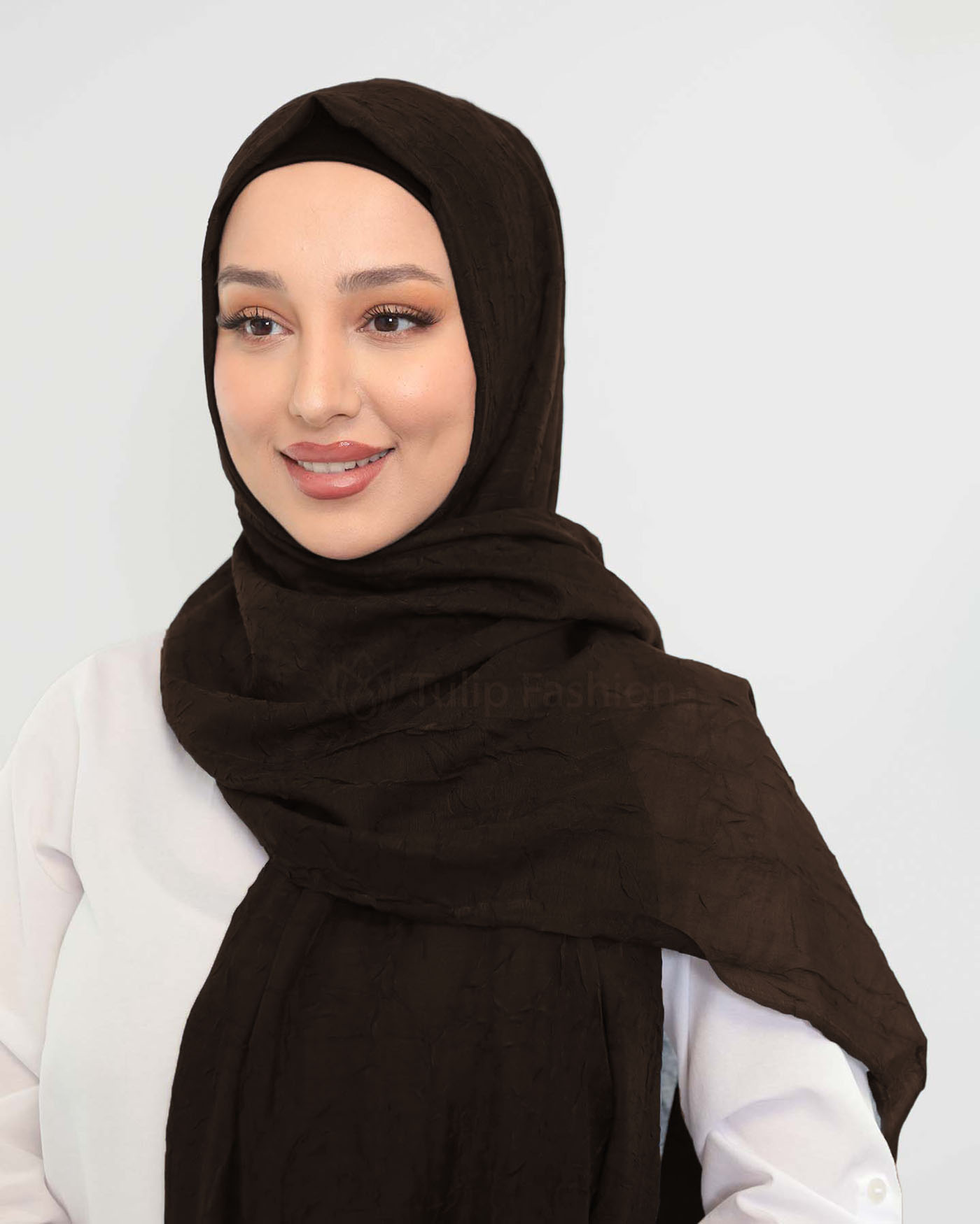 Hijab - Crinkle Woven - Chocolate