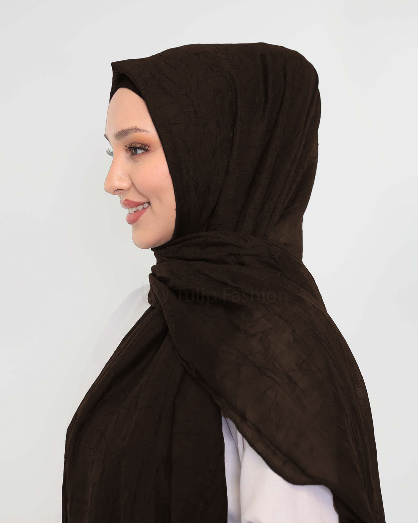 Hijab - Crinkle Woven - Chocolate - 2