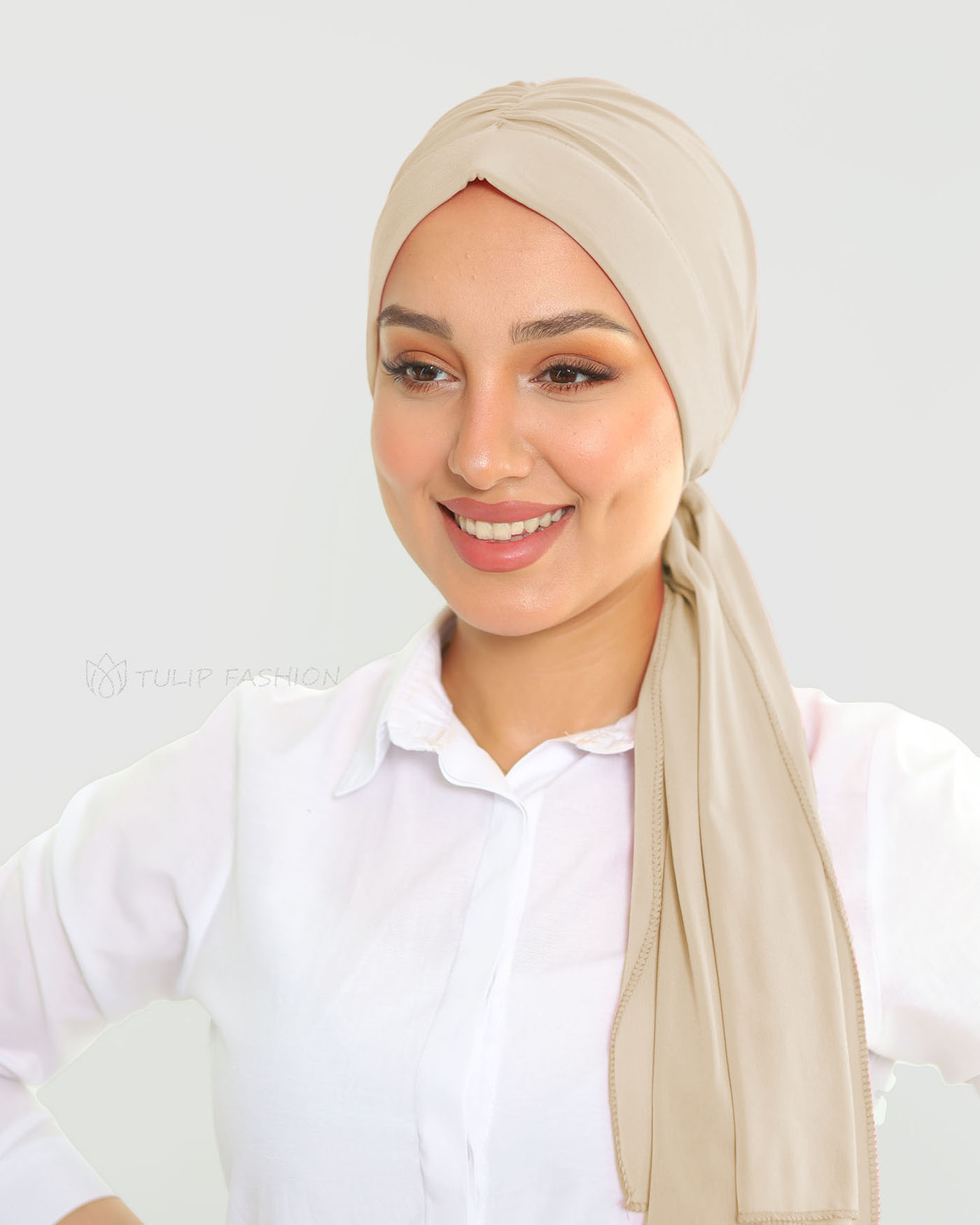 Turban - Fay - Pearl White