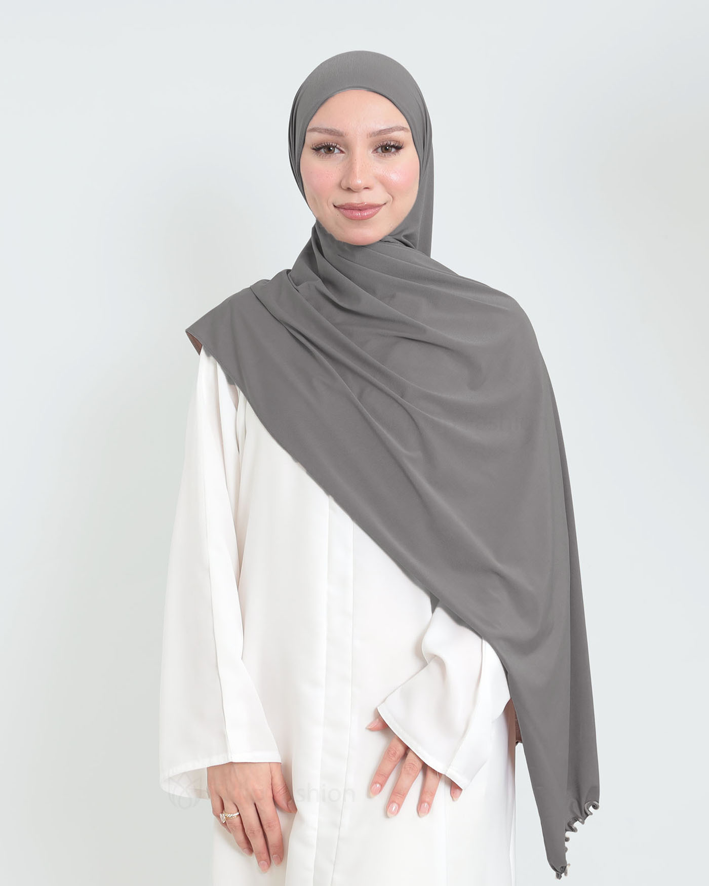Hijab - Lycra - Medium Gray - 2