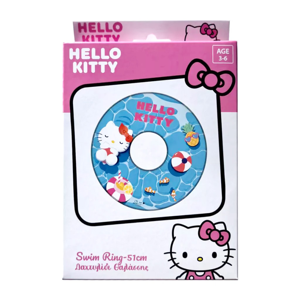 Sanrio Hello Kitty Simring 51 cm – Blå Kawaii Badring med Hello Kitty - 2
