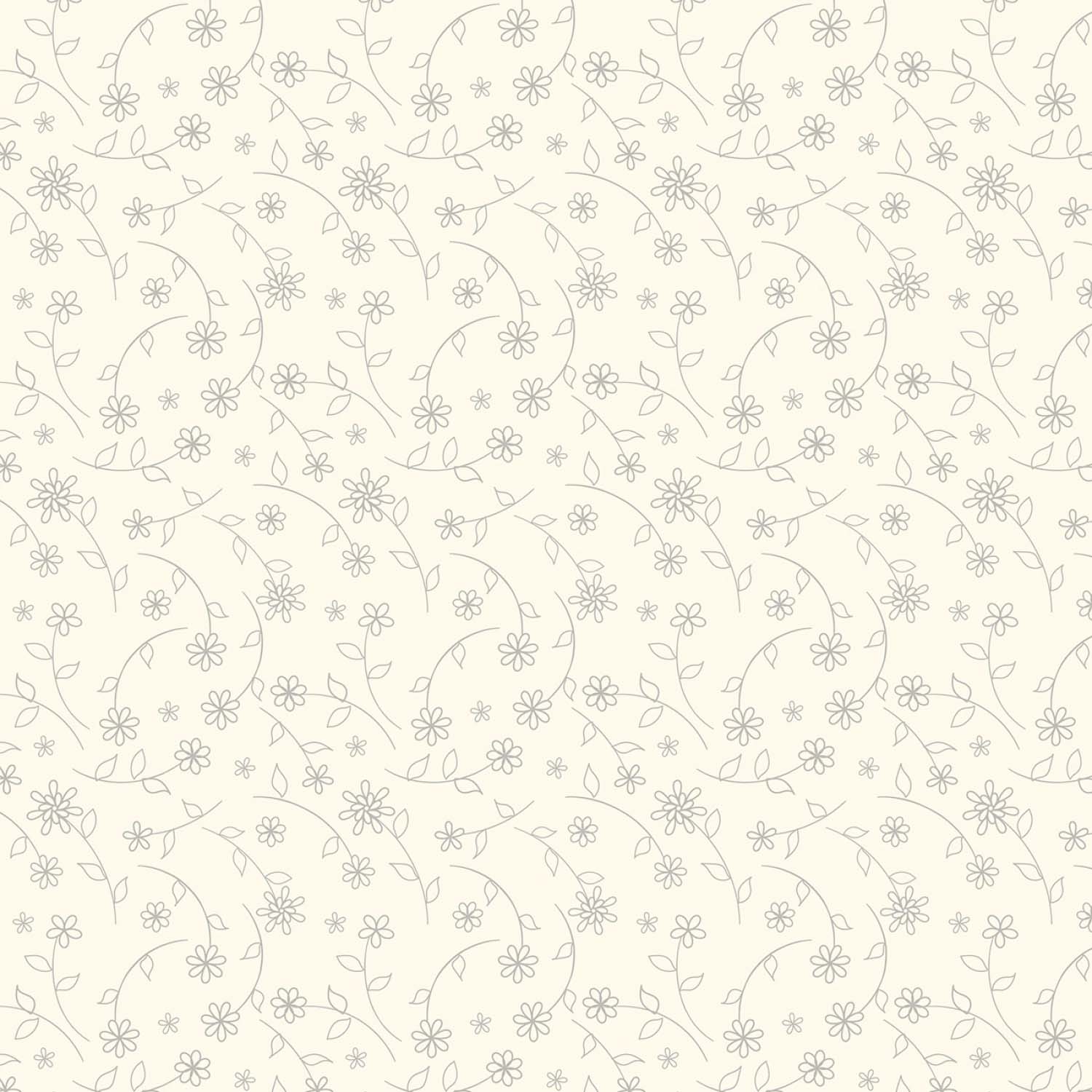 Tyg: Small Floral Toss Cream - Cottage Reverie