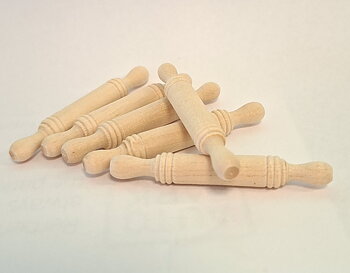 Wooden rolling pins, 6-pack
