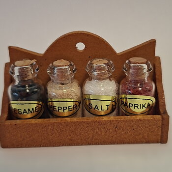 Spice jars with cork lids