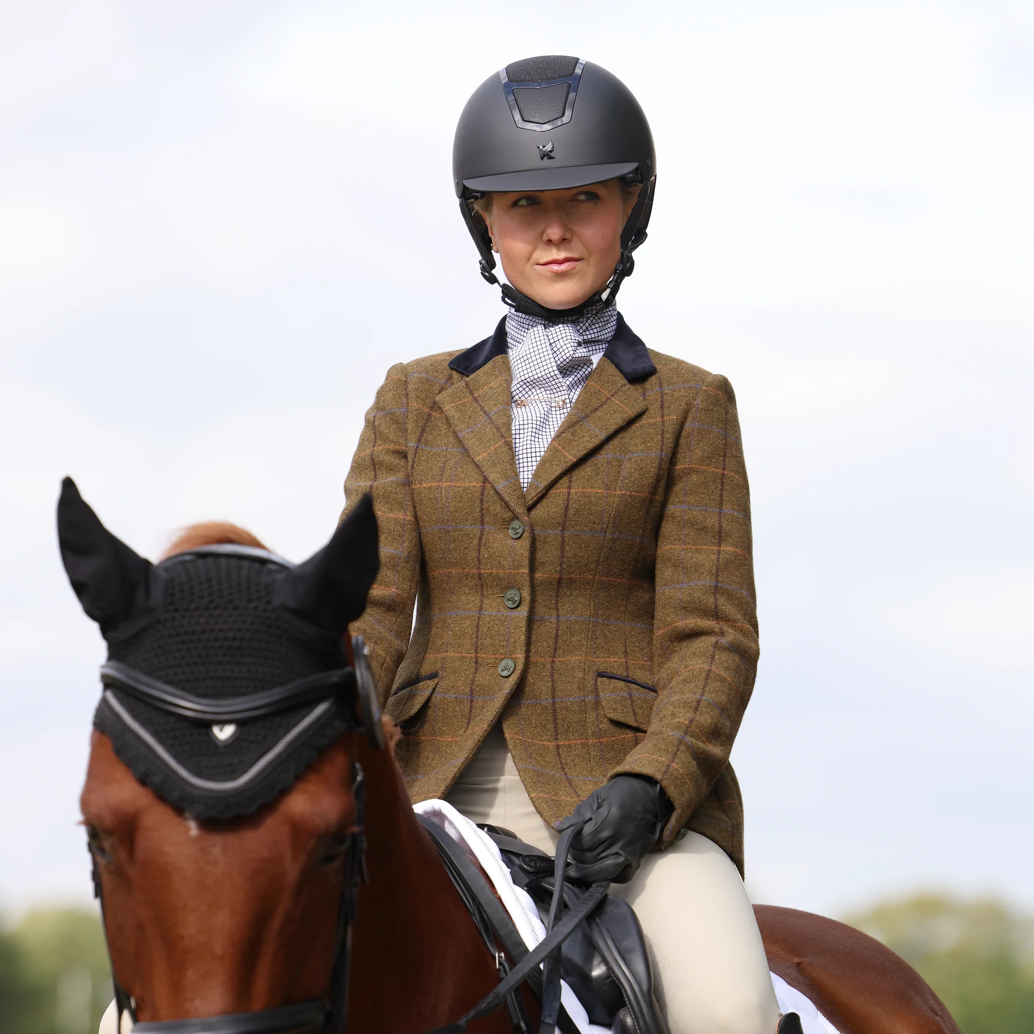 Aubrion Saratoga tweed Ulljakke dame Oak Brown  Check - 3