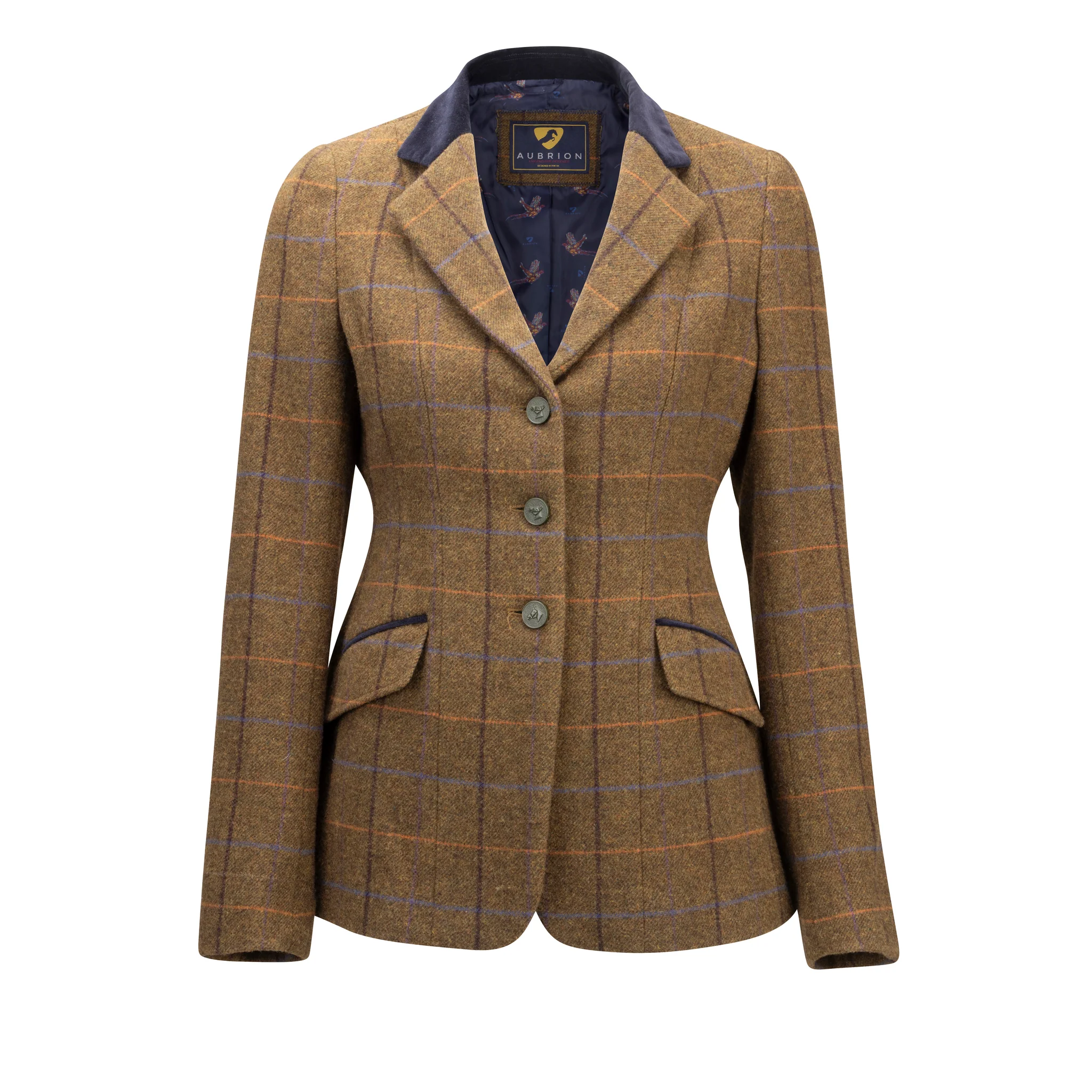 Aubrion Saratoga tweed Ulljakke dame Oak Brown  Check