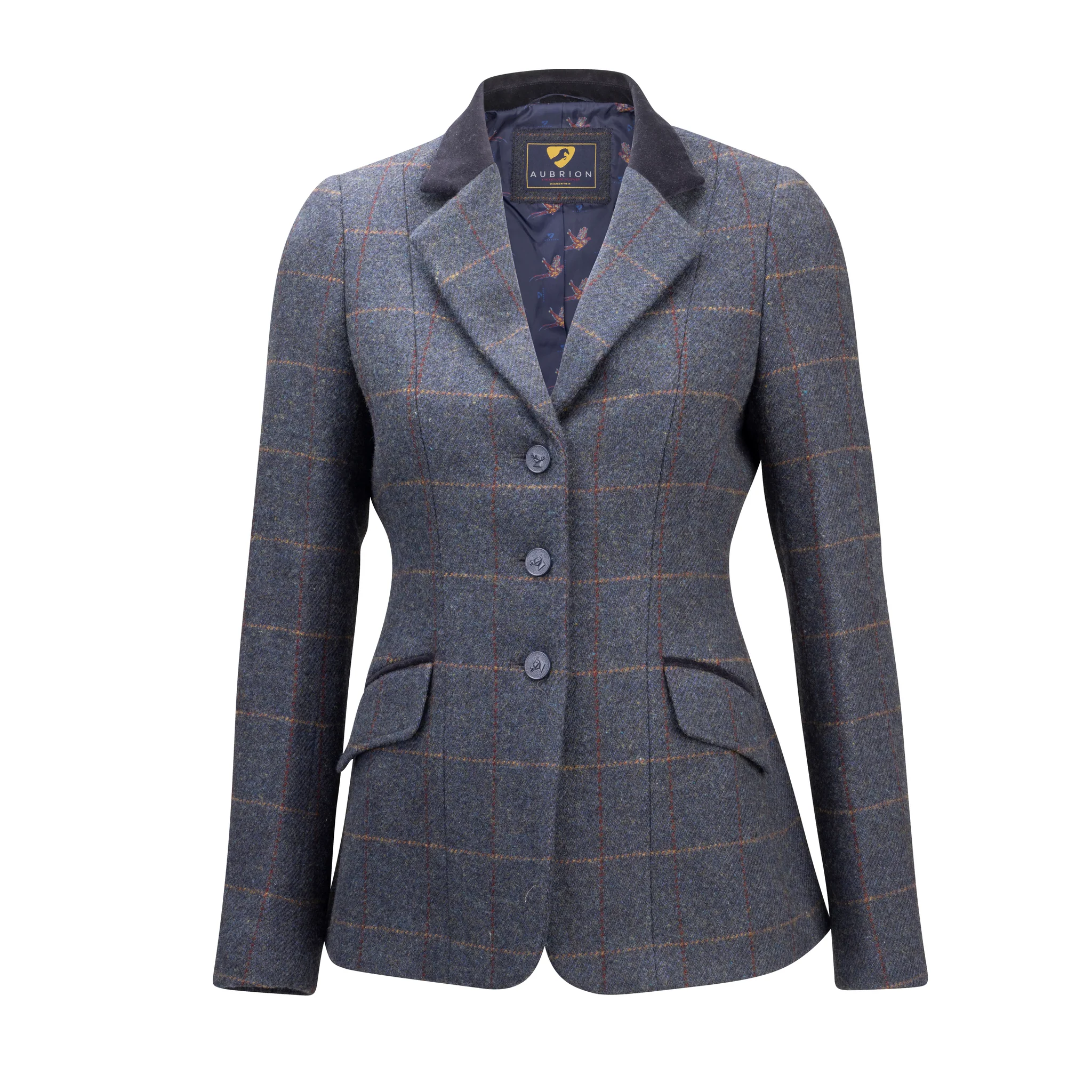 Aubrion Saratoga tweed Ulljakke dame Navy Check