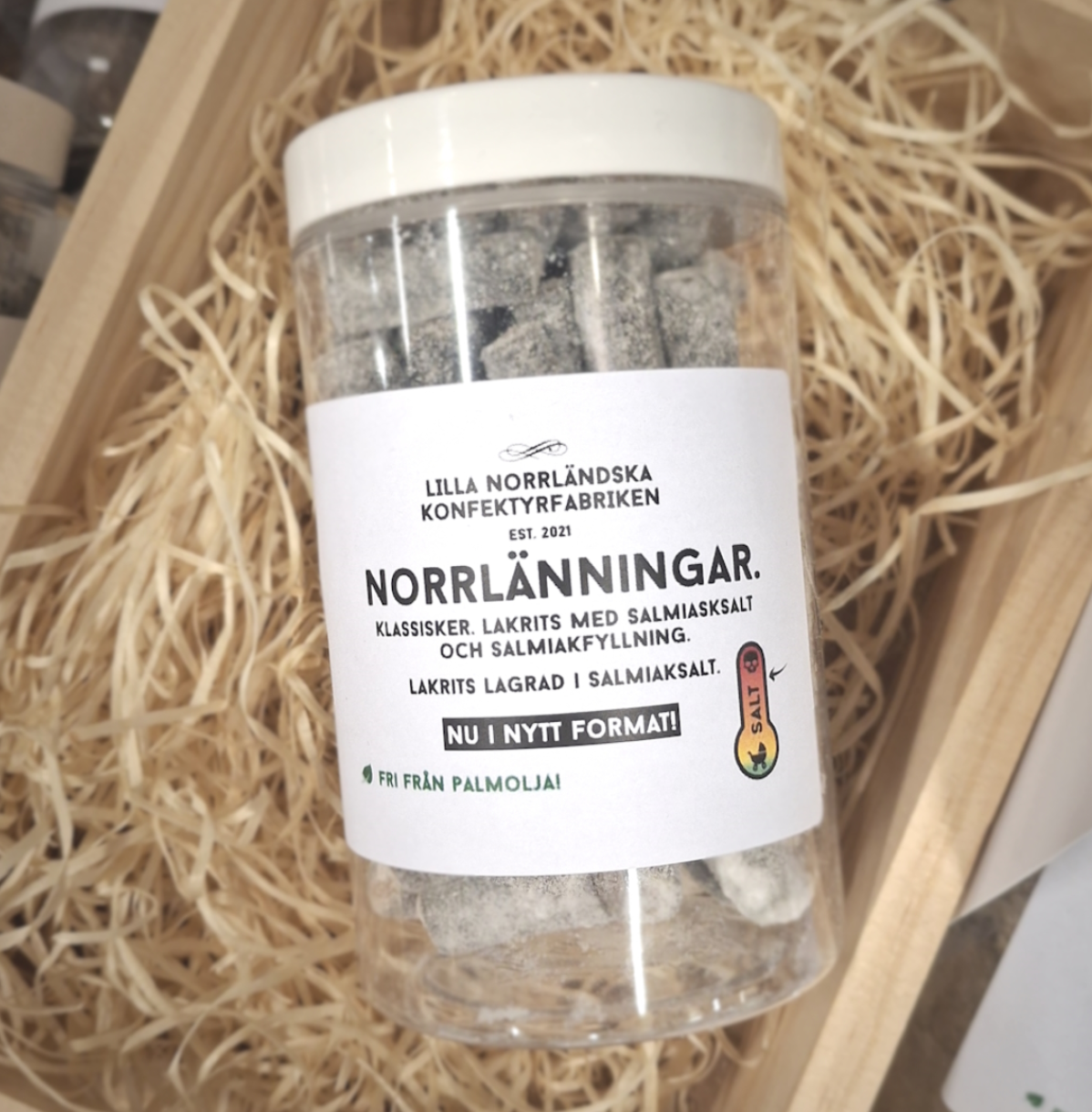 Norrlänningar 250g - Lakrits med salmiaksalt och salmiakfyllning