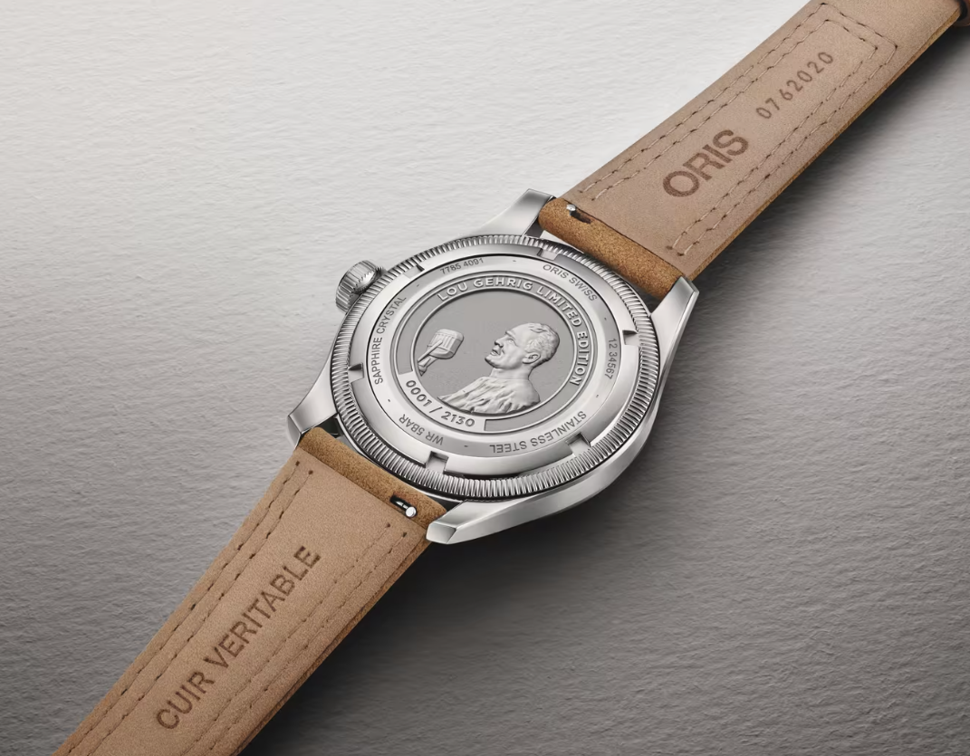 01 754 7785 4091-Set Oris Big Crown Lou Gehrig Limited Edition baksida