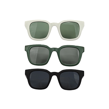Sunglasses -3pack (black, white & green)