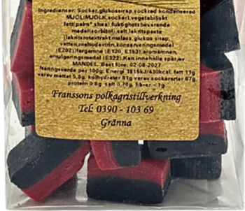 Franssons - Hallon & Lakritsfudge 180g