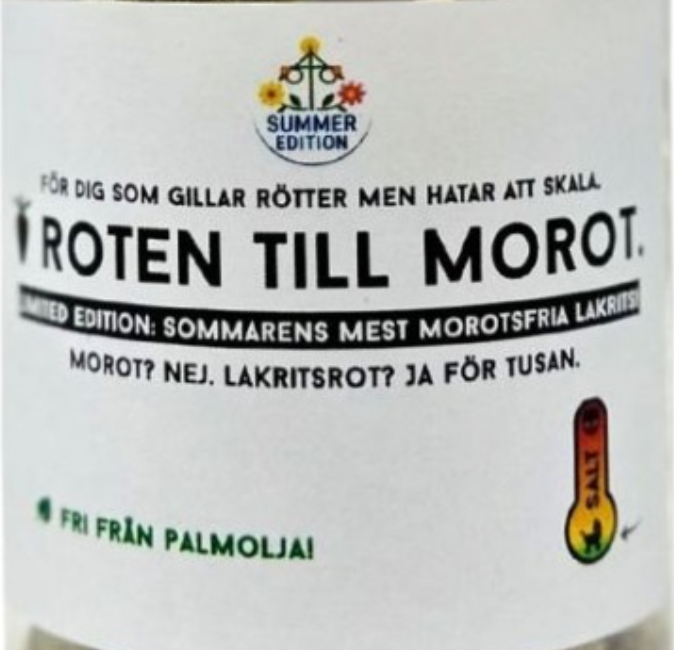 Lilla Norrländska Konfektyrfabriken Roten till Morot 250g - Lakritskonfekt, ingen morot! - 2