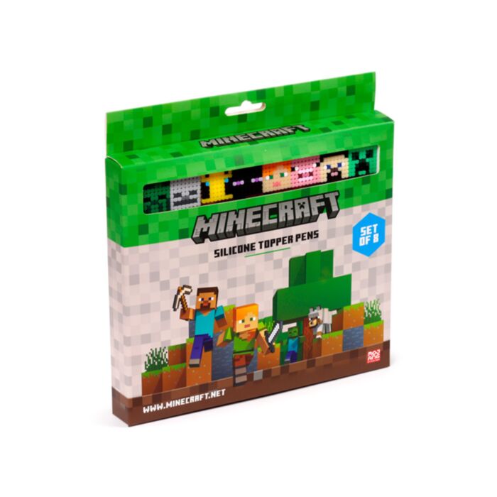 Minecraft 8-Pack Penna med Smal Spets med Silikontopper - 4