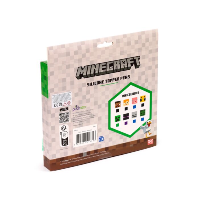 Minecraft 8-Pack Penna med Smal Spets med Silikontopper - 5