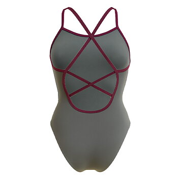 Badeanzug Mädchen ISHA2.0 aClimateHero Double-Cross-Back Grey