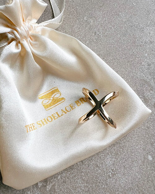 Scarfring kors liten guld - 2