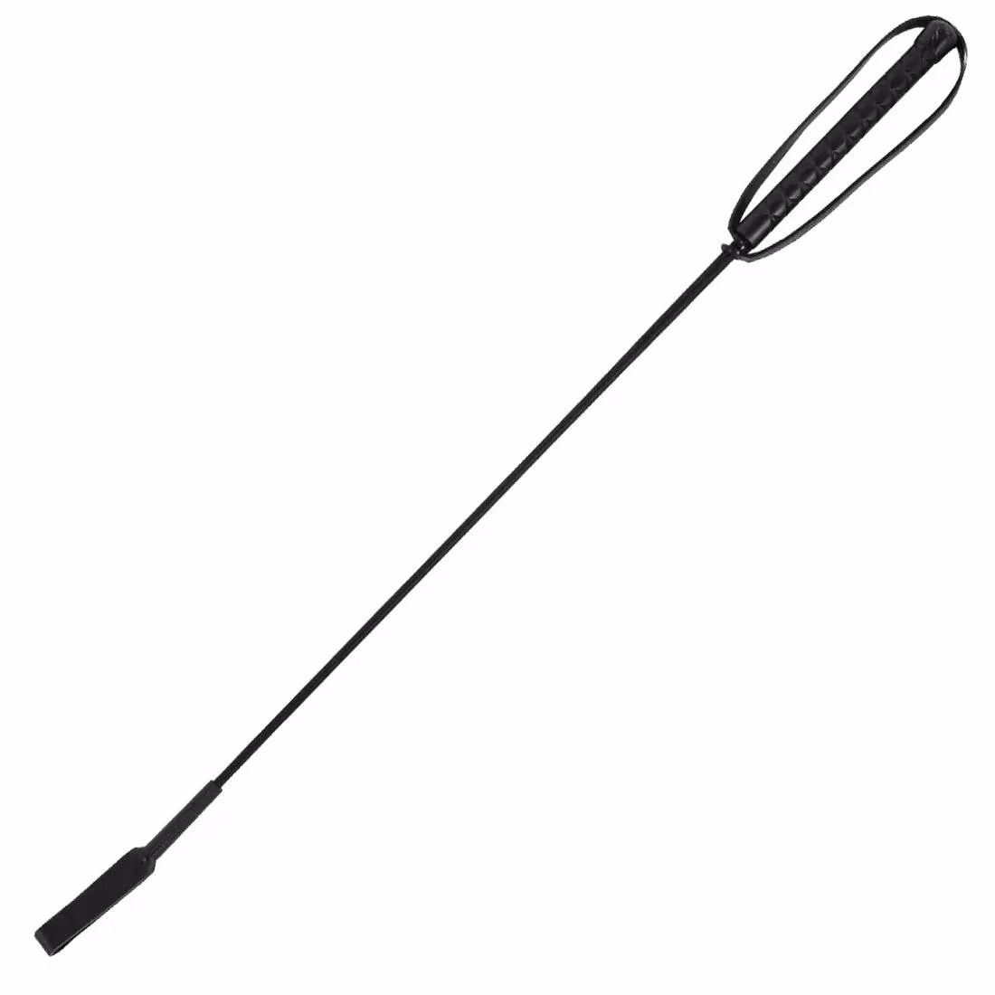 Nøytral ridepisk m/håndstropp sort 65 cm