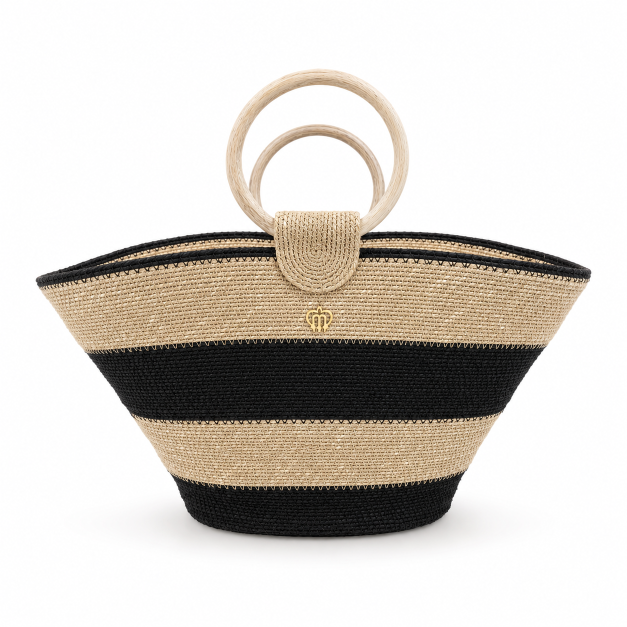 Malkaa Strandväska Ibiza Stripe Natural/Black  - 3