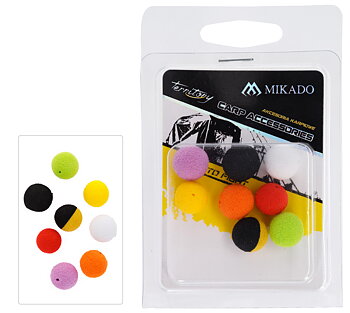 EVA Foam boilies från Mikado. Används som en ren pop-up som du kan smaksätta eller fiska med den som den är. 