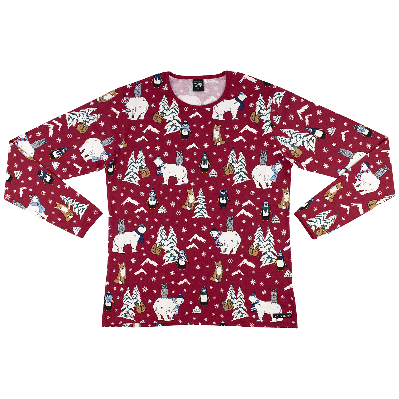 t-shirt vuxen WINTER ANIMALS CHILI