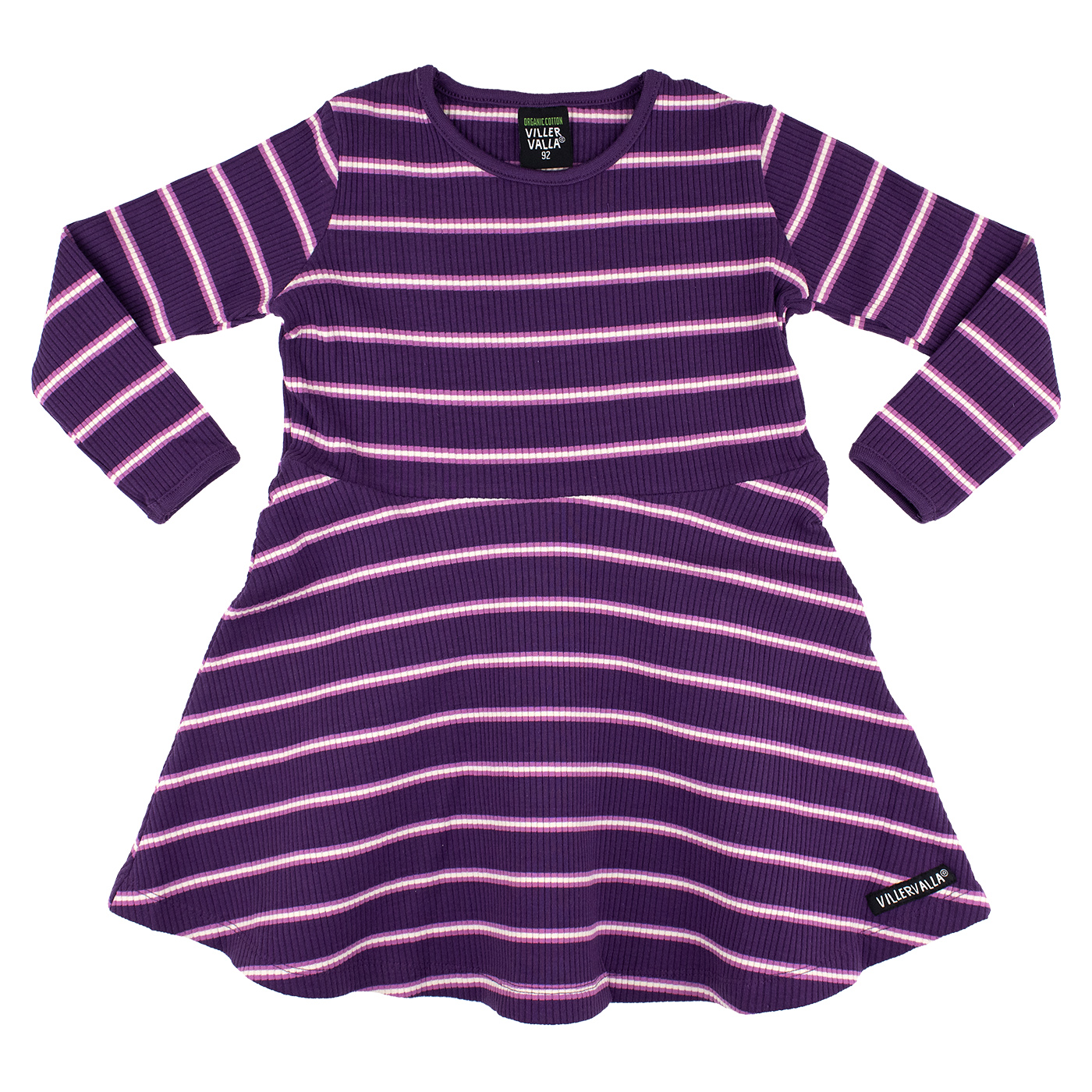klänning RIB STRIPES GRAPE/MAGNOLIA