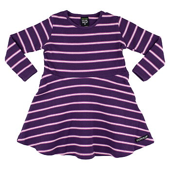 klänning RIB STRIPES GRAPE/MAGNOLIA