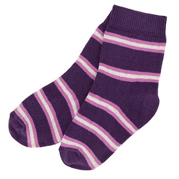 strumpor RIB STRIPES GRAPE/MAGNOLIA