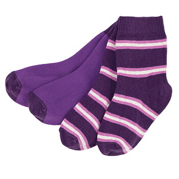 strumpor set RIB STRIPES GRAPE/MAGNOLIA