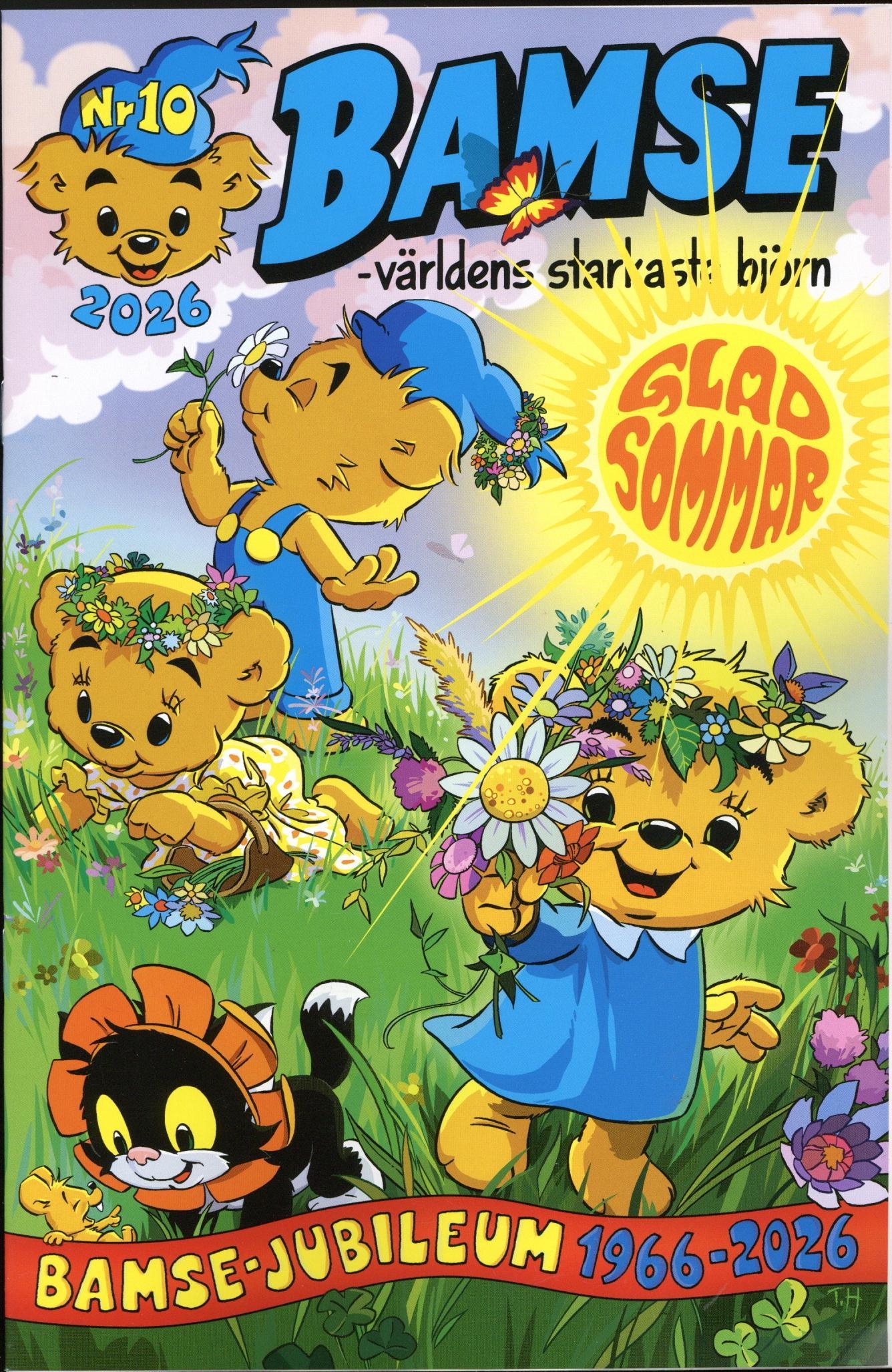 Bamse nr 10 2026, Bamse jubileum 1966-2026, Bamse flyttar hemifrån, Glad Sommar!