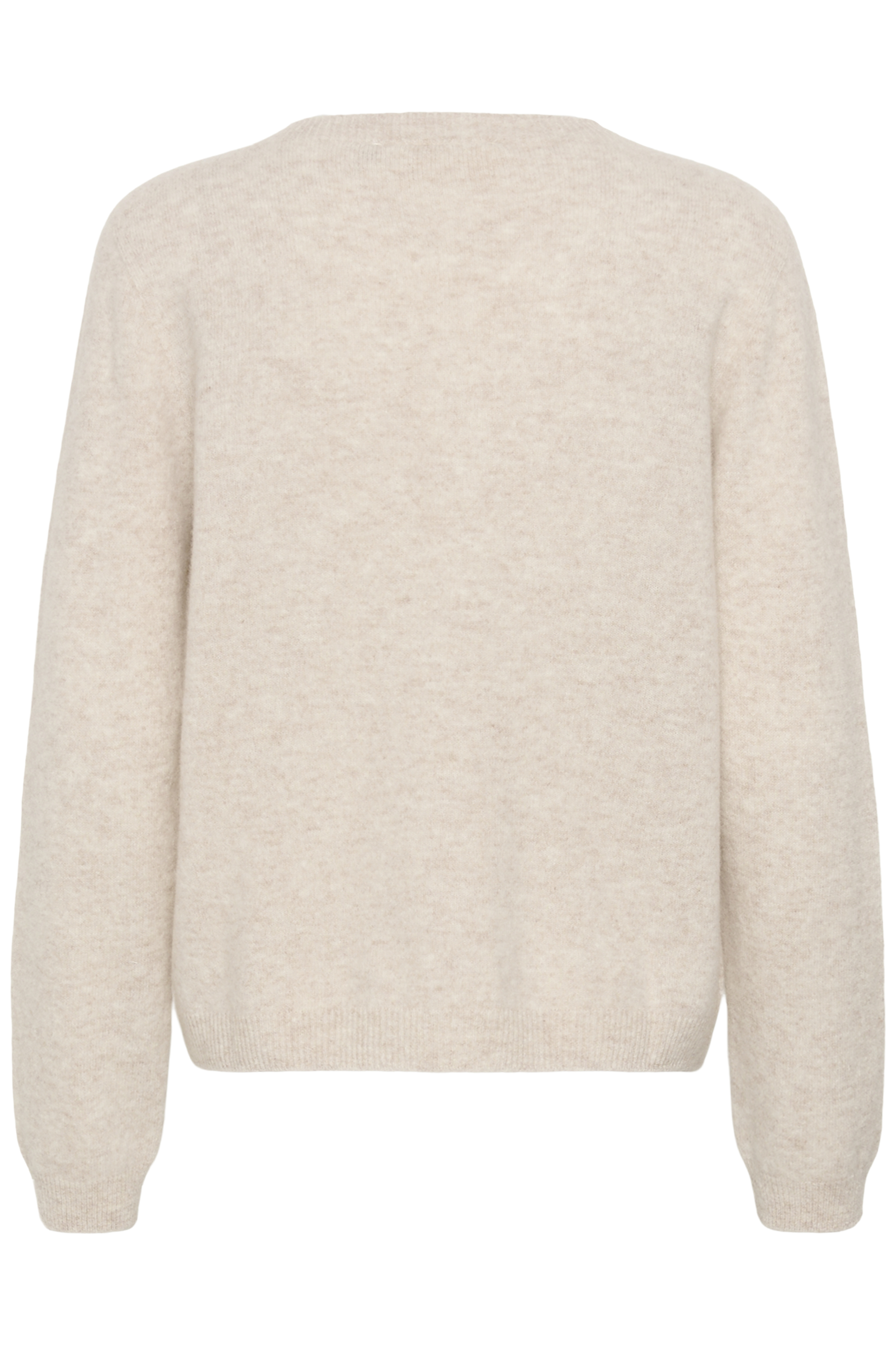 CRMela Pullover Oat Melange Havrefärgad Stickad Ulltröja - 6