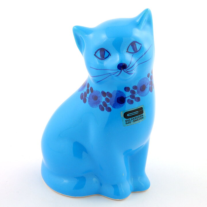 メルタ・グルンディッツ  ターコイズブルーのネコ  15cm  1970年代