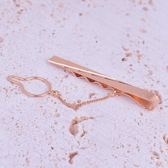 Matte tie pin with stripes, 18k gold, Vintage