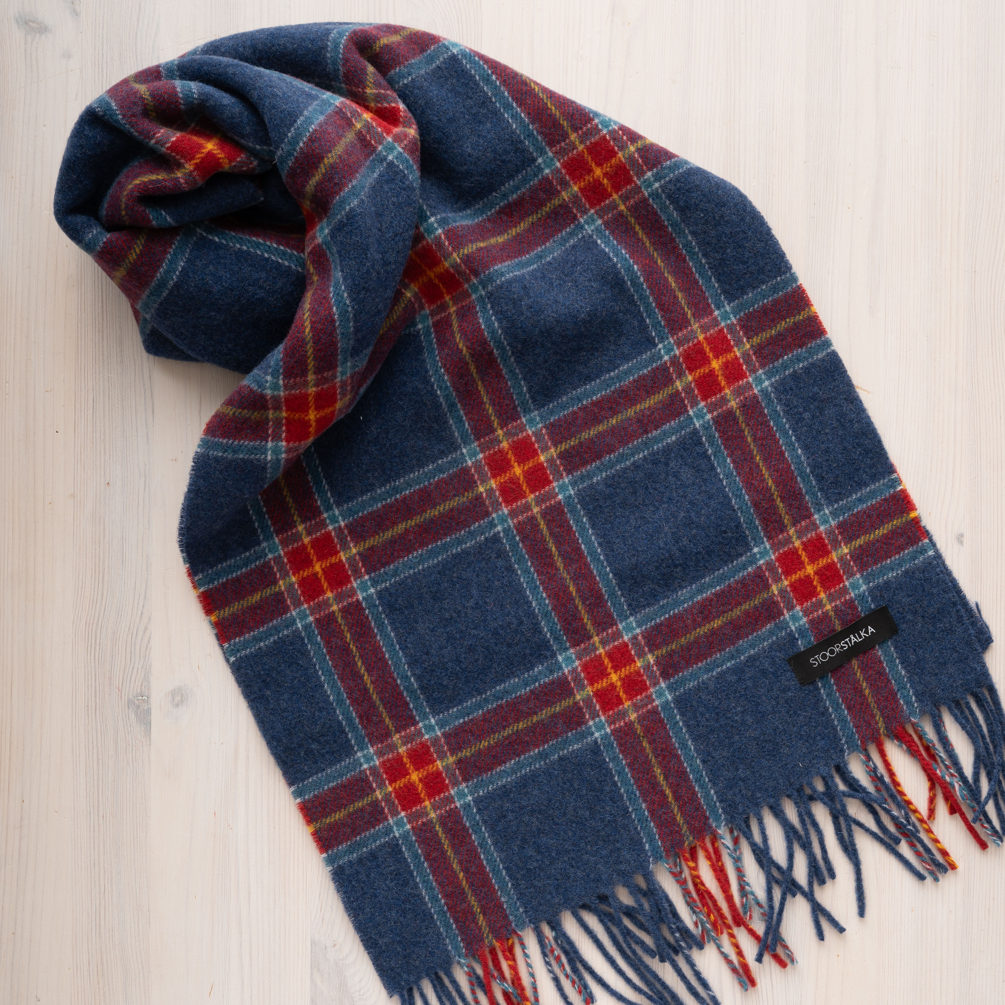 Wool scarf Nordanblå Midnight