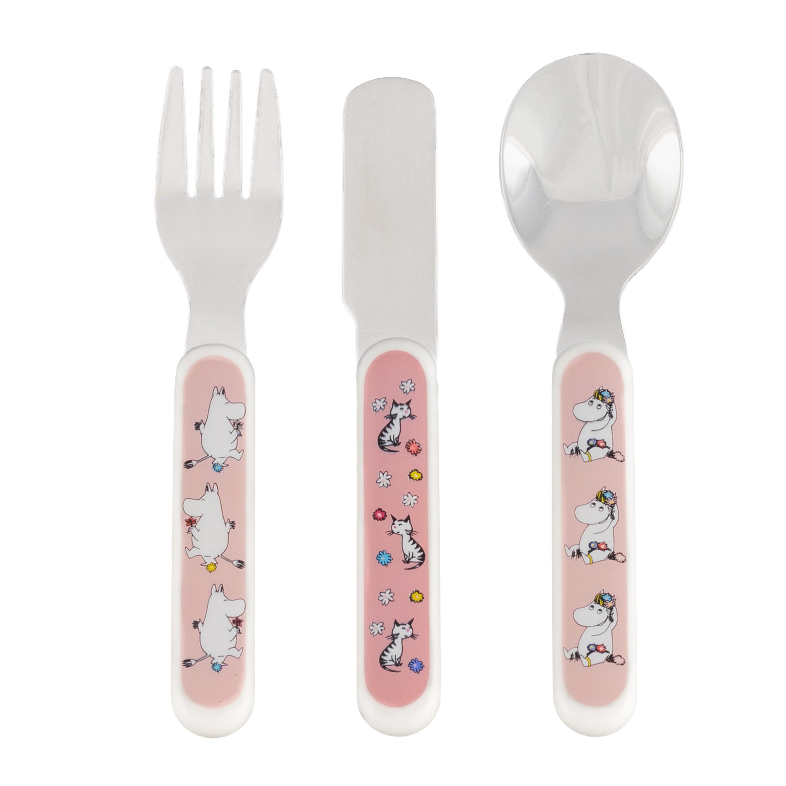 Bestick Mumin Äng i 3 delar - Rosa - 2