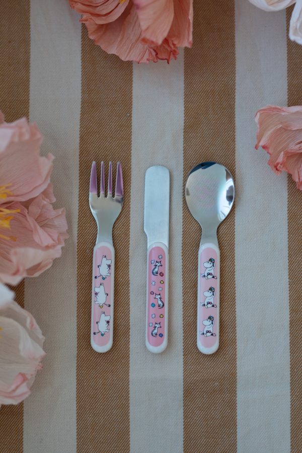 Bestick Mumin Äng i 3 delar - Rosa - 3