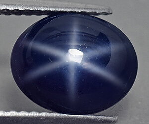 4.87 ct stor lyxig oval naturlig blå stjärn safir ädelsten