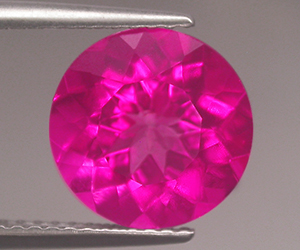 4.33 ct stor 10 mm rund lyxig äkta naturlig rosa topas ädelsten - 2