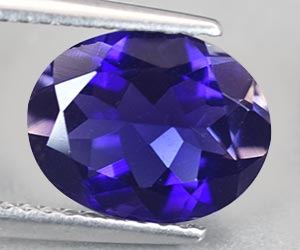 1.93 ct vacker hög kvalitets oval naturlig iolit ädelsten