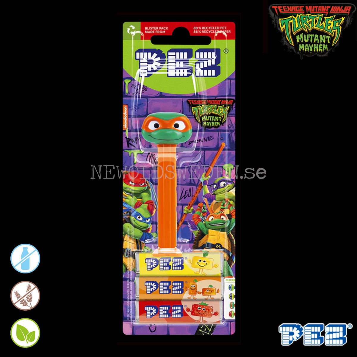 PEZ Dispenser MICHELANGELO + Godis - Turtles Samlarfigur - PE95 - 3