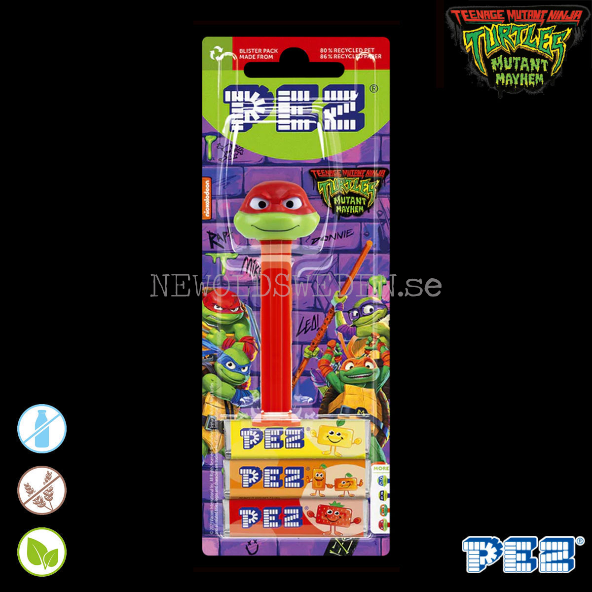 PEZ Dispenser RAPHAEL + Godis - Turtles Samlarfigur - PE95 - 3